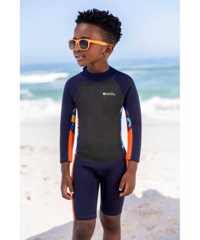 2mm Kids Shorty Wetsuit Orange $20.29 Swimwear