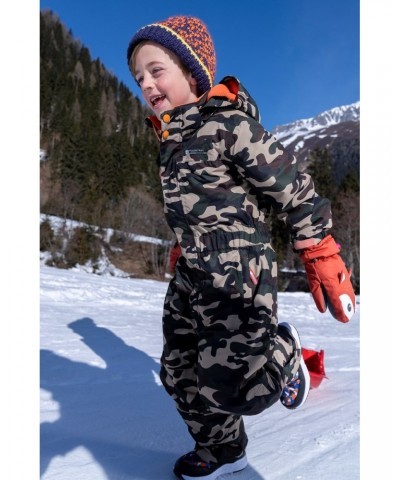 Cloud Printed Kids All in One Waterproof Snowsuit Camouflage $37.69 Ski