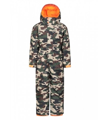 Cloud Printed Kids All in One Waterproof Snowsuit Camouflage $37.69 Ski