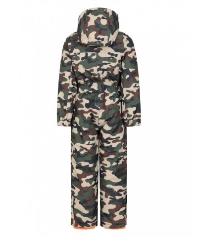 Cloud Printed Kids All in One Waterproof Snowsuit Camouflage $37.69 Ski