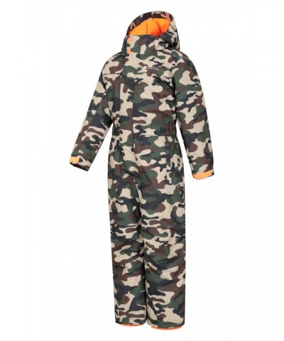 Cloud Printed Kids All in One Waterproof Snowsuit Camouflage $37.69 Ski