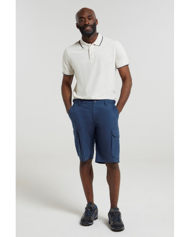 Prospect Rip-Stop Mens Cargo Shorts Dark Blue $19.00 Pants