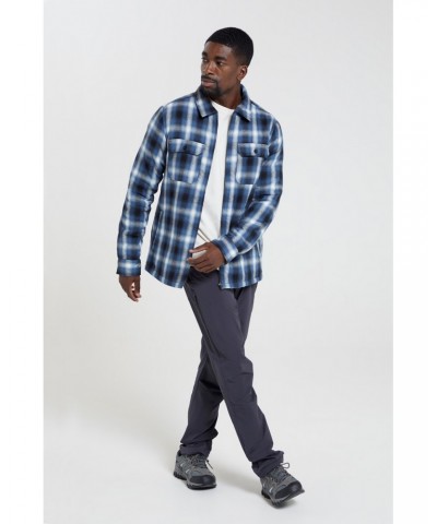 Stream II Mens Lined Flannel Shirt Blue $21.92 Tops