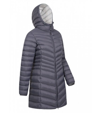 Florence Womens Long Insulated Jacket Grey $38.40 Jackets