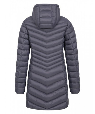 Florence Womens Long Insulated Jacket Grey $38.40 Jackets