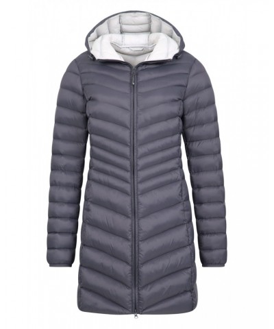 Florence Womens Long Insulated Jacket Grey $38.40 Jackets