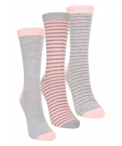 Striped Womens Recycled Socks Multipack Pink $14.49 Accessories