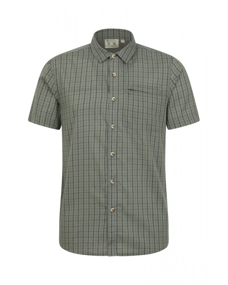 Holiday Mens Cotton Shirt Dark Green $19.79 Tops