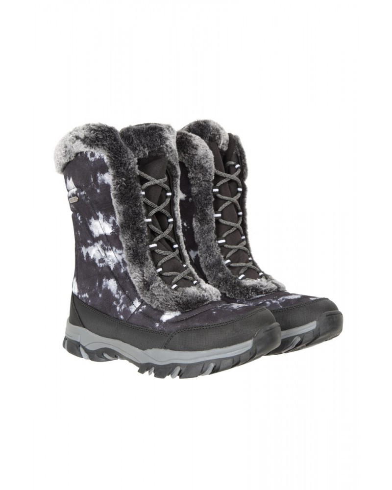 Ohio Printed Womens Snow Boots Monochrome $28.59 Footwear