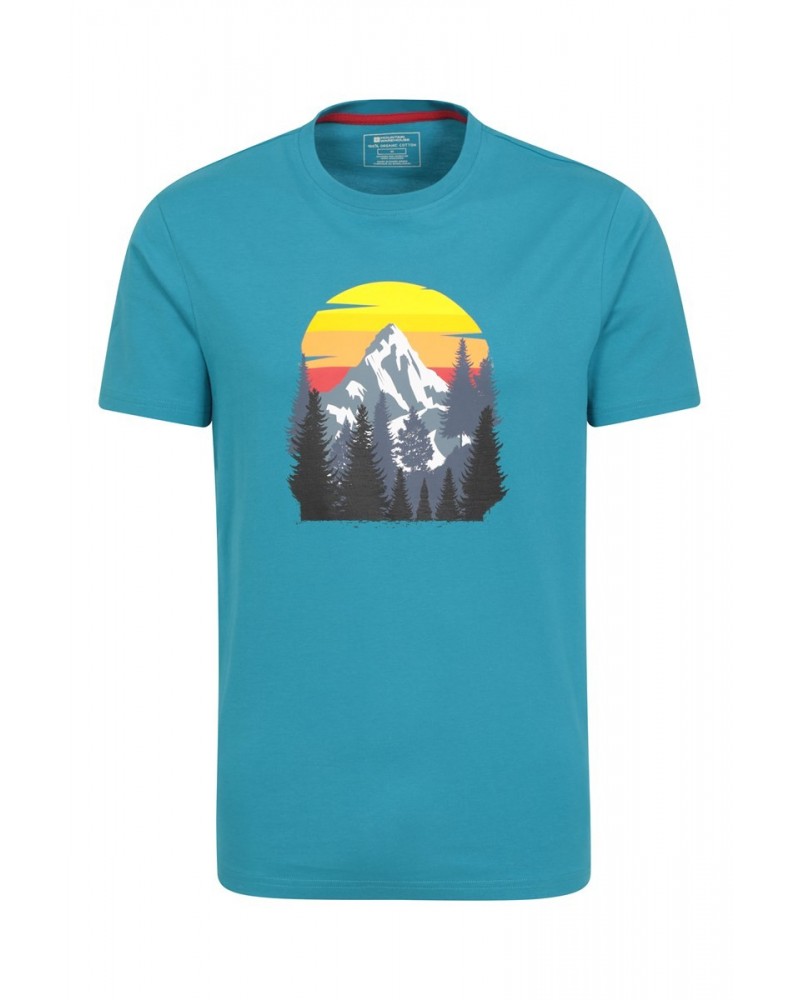 Take A Hike Mens Organic T-Shirt Dark Teal $16.19 Tops