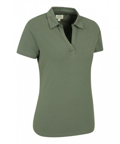 Womens UV Polo Shirt Light Khaki $18.47 Tops