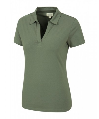 Womens UV Polo Shirt Light Khaki $18.47 Tops