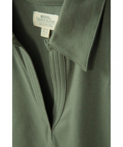 Womens UV Polo Shirt Light Khaki $18.47 Tops