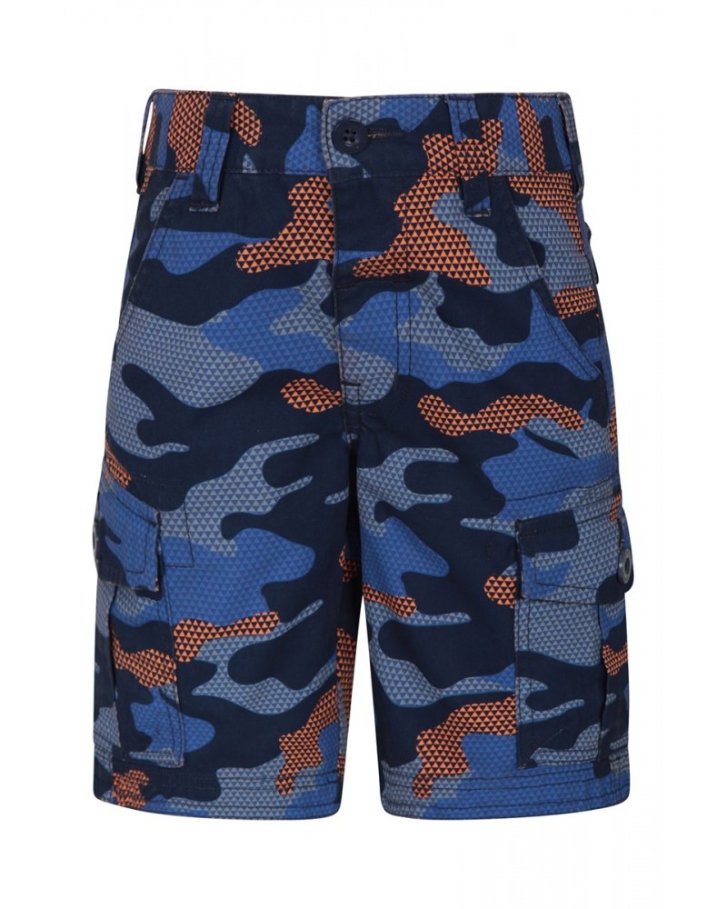 Camo Cargo Kids Shorts Orange $18.80 Pants