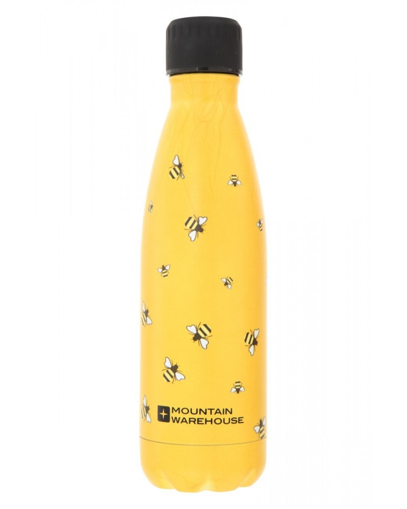 Printed Double-Walled Bottle - 16 oz Yellow $12.50 Accessories