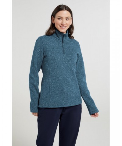 Idris Womens Half-Zip Fleece Teal $28.99 Fleece