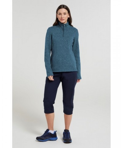 Idris Womens Half-Zip Fleece Teal $28.99 Fleece