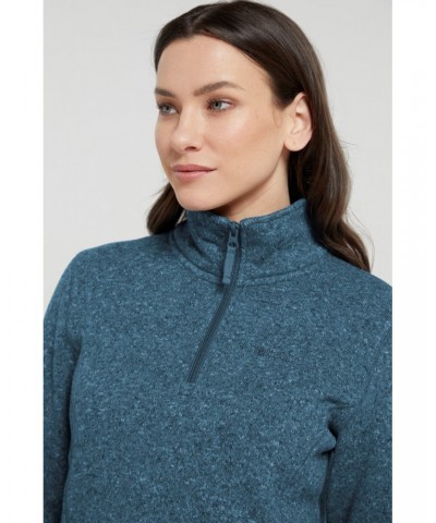 Idris Womens Half-Zip Fleece Teal $28.99 Fleece