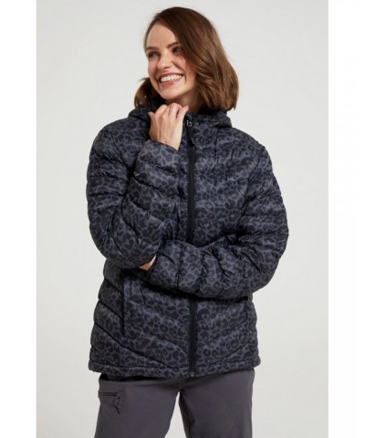 Seasons Womens Printed Insulated Jacket Dark Grey $27.35 Jackets