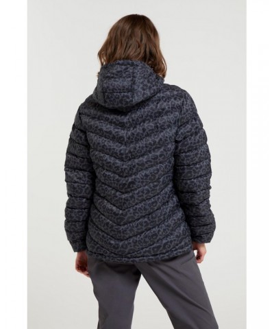 Seasons Womens Printed Insulated Jacket Dark Grey $27.35 Jackets