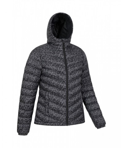 Seasons Womens Printed Insulated Jacket Dark Grey $27.35 Jackets