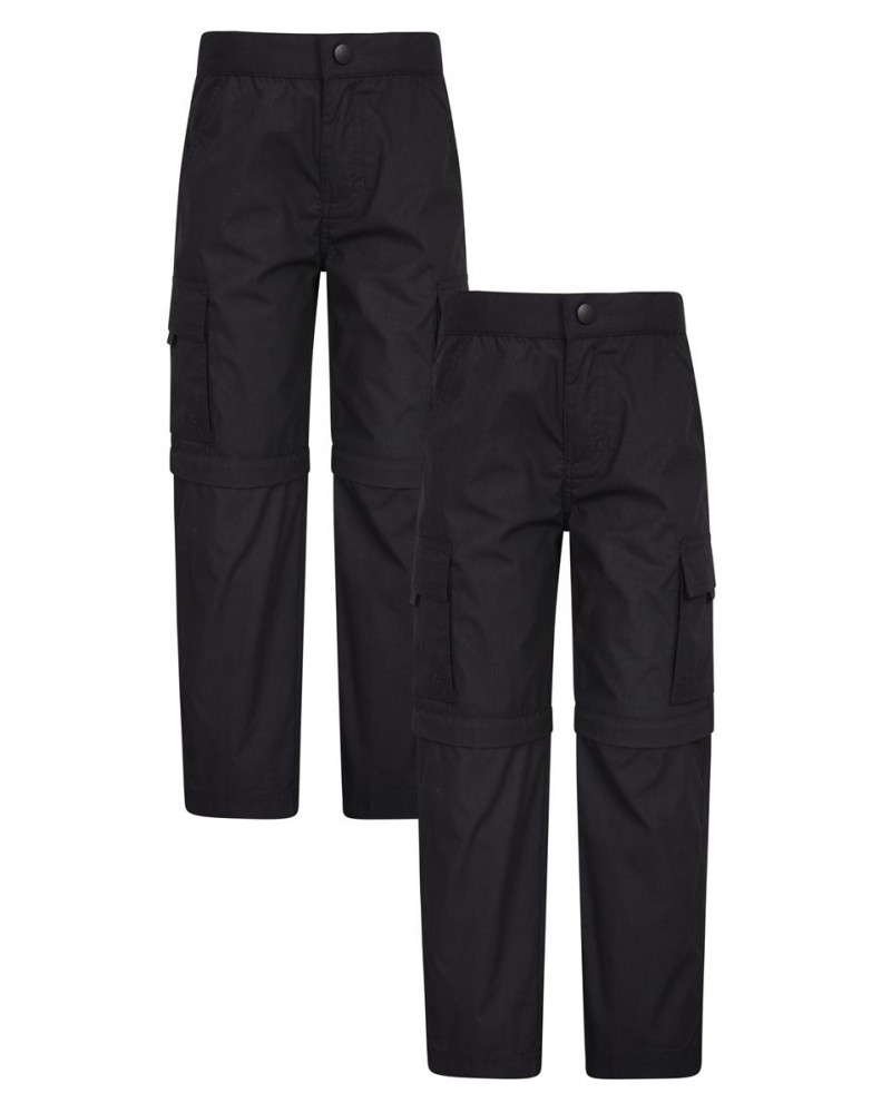 Active Kids Zip-Off Pants Multipack Black $23.84 Active