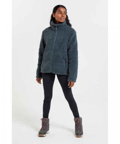 Trevisker Womens Fleece Bomber Jacket Dark Green $27.49 Fleece