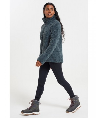 Trevisker Womens Fleece Bomber Jacket Dark Green $27.49 Fleece