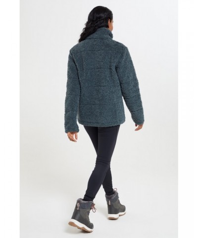 Trevisker Womens Fleece Bomber Jacket Dark Green $27.49 Fleece