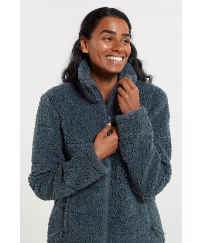 Trevisker Womens Fleece Bomber Jacket Dark Green $27.49 Fleece