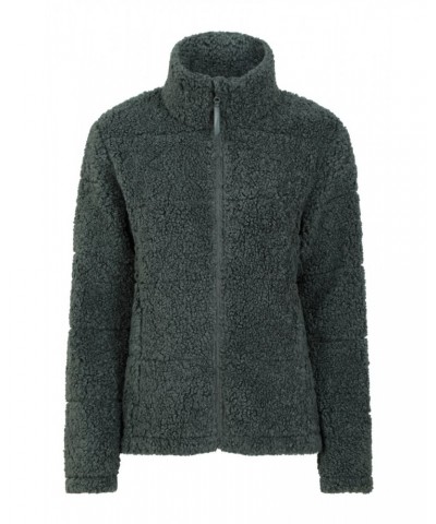 Trevisker Womens Fleece Bomber Jacket Dark Green $27.49 Fleece