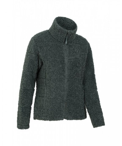 Trevisker Womens Fleece Bomber Jacket Dark Green $27.49 Fleece