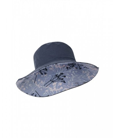 Reversible Printed Womens Brim Hat Navy $12.50 Accessories