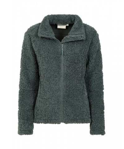 Trevisker Womens Fleece Bomber Jacket Dark Green $27.49 Fleece