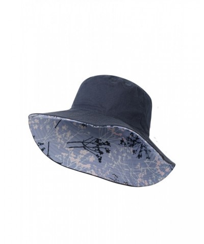 Reversible Printed Womens Brim Hat Navy $12.50 Accessories