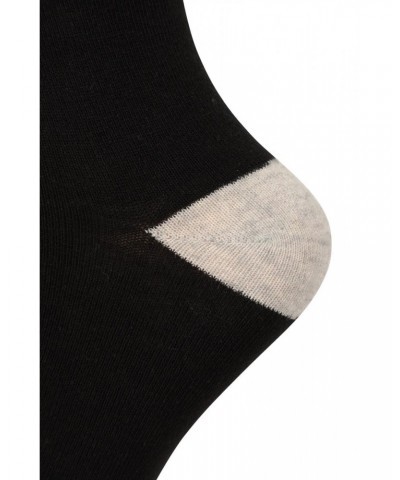 Womens Everyday Mid-Calf Socks with Odour Control 5-Pack Jet Black $14.74 Accessories