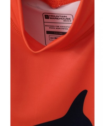 Printed Kids Rash Guard and Shorts Orange $13.74 Tops