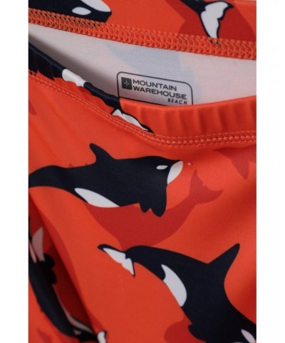 Printed Kids Rash Guard and Shorts Orange $13.74 Tops