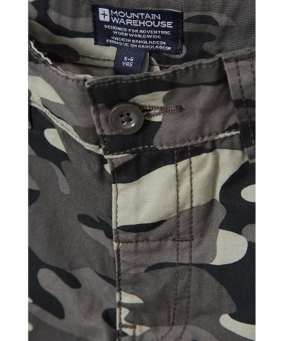 Camo Cargo Kids Shorts Black $19.79 Pants