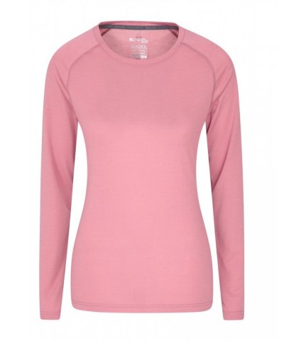 Quick Dry Womens Long Sleeve Top Pale Pink $13.76 Tops