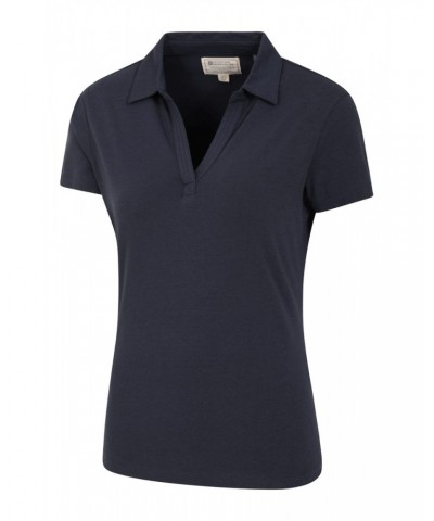 Womens UV Polo Shirt Navy $15.84 Tops