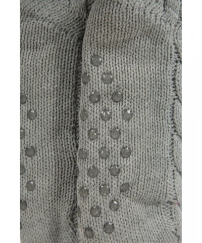 Sherpa Womens Long Slipper Socks Grey $13.24 Loungewear