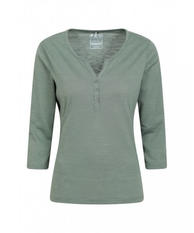 Paphos Womens Quick-Dry UV Button Top Light Khaki $17.15 Tops