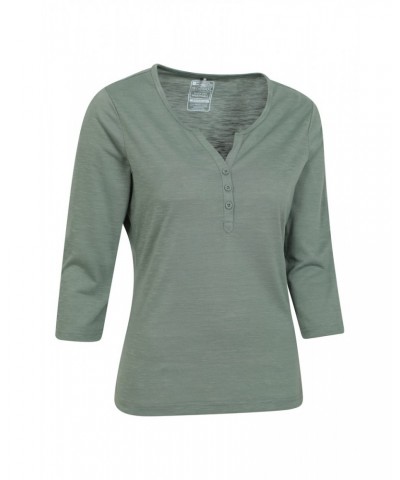 Paphos Womens Quick-Dry UV Button Top Light Khaki $17.15 Tops