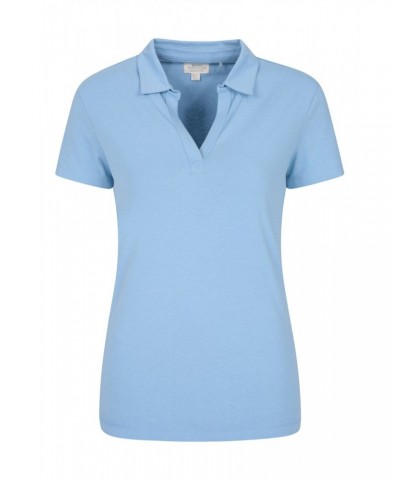 Womens UV Polo Shirt Pale Blue $14.85 Tops