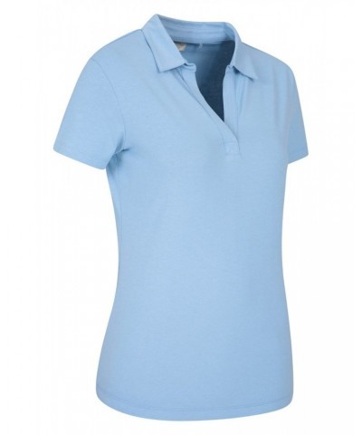 Womens UV Polo Shirt Pale Blue $14.85 Tops