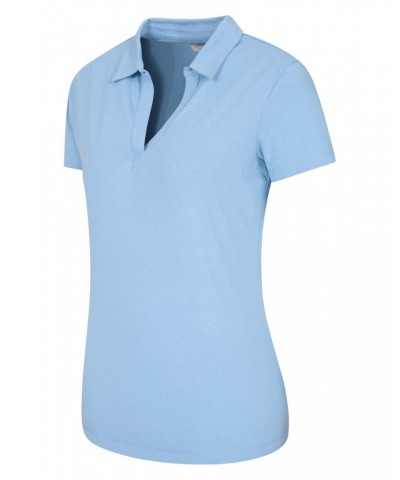 Womens UV Polo Shirt Pale Blue $14.85 Tops