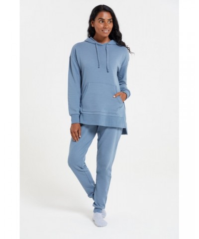 Lounge Soft-Touch Womens Longline Hoodie Blue $15.51 Loungewear