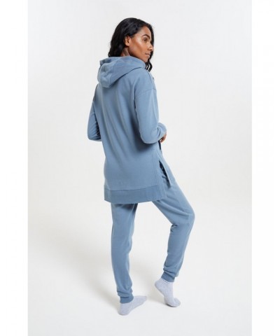 Lounge Soft-Touch Womens Longline Hoodie Blue $15.51 Loungewear