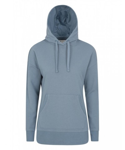 Lounge Soft-Touch Womens Longline Hoodie Blue $15.51 Loungewear